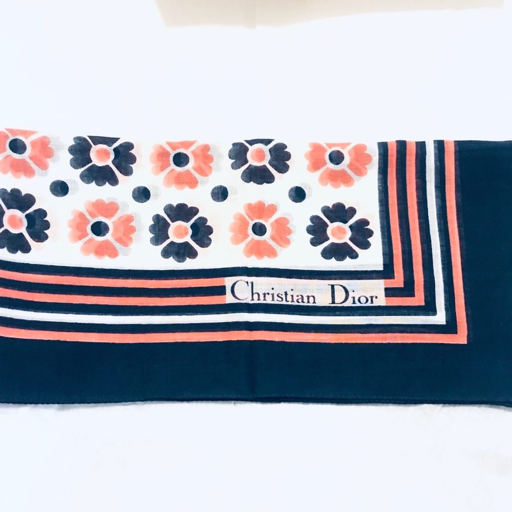 🥳HP🆕Rare: Luxury French Designer Christian_DIOR | MOD Floral Dainty SQUARE HP - Picture 12 of 16